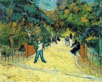 Vincent Van Gogh : Entrance to the Public Garden in Arles
